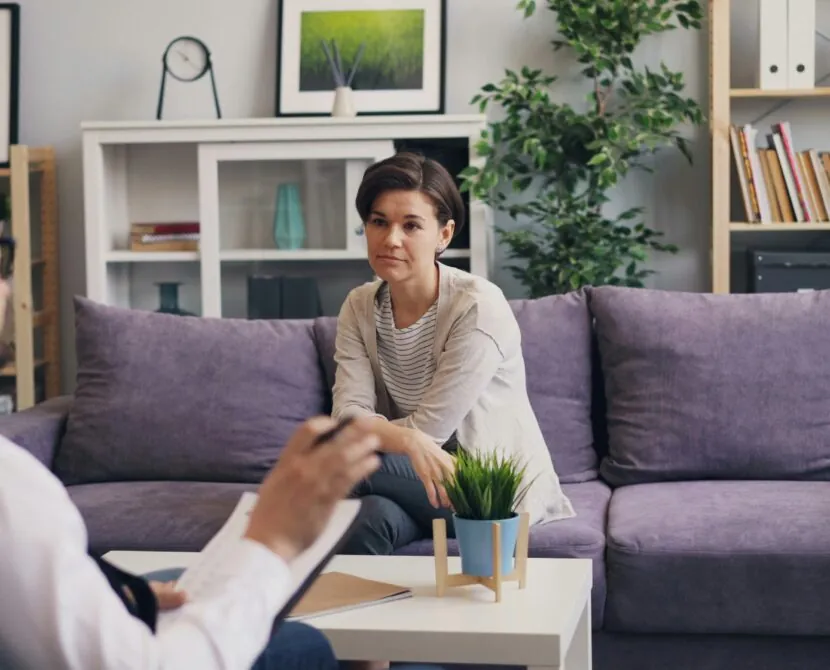 Woman talking with her doctor